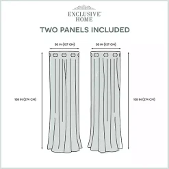 White Stripe Sheer Curtain Panel Set, 108 in.