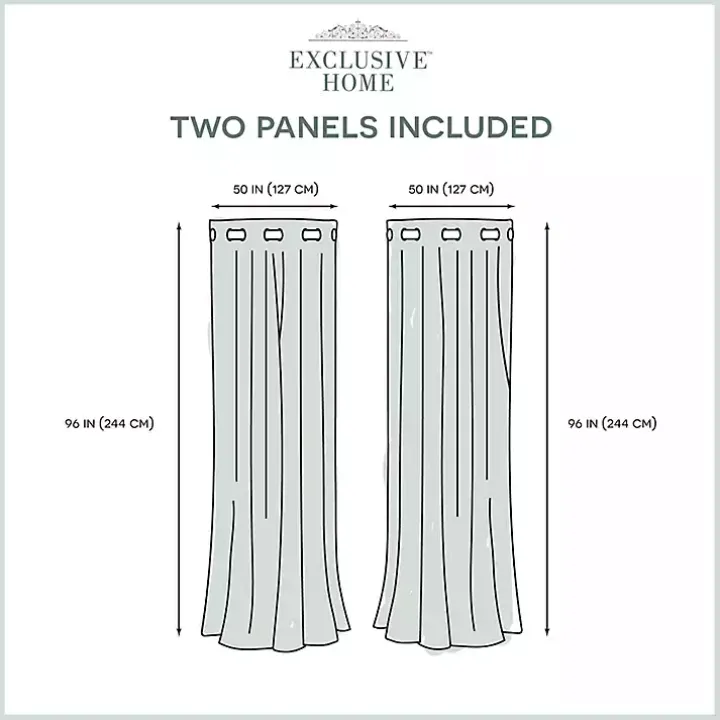 White Stripe Sheer Curtain Panel Set, 96 in.