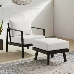 White Sunbrella Cushions Holland Outdoor Chair