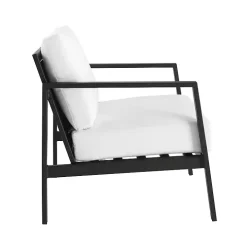 White Sunbrella Cushions Holland Outdoor Chair