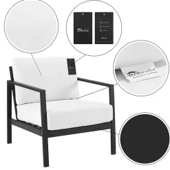 White Sunbrella Cushions Holland Outdoor Chair