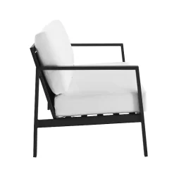 White Sunbrella Cushions Holland Outdoor Loveseat