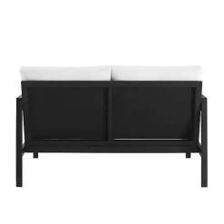 White Sunbrella Cushions Holland Outdoor Loveseat