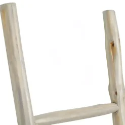 White Teak Wood Leaning Ladder