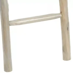 White Teak Wood Leaning Ladder