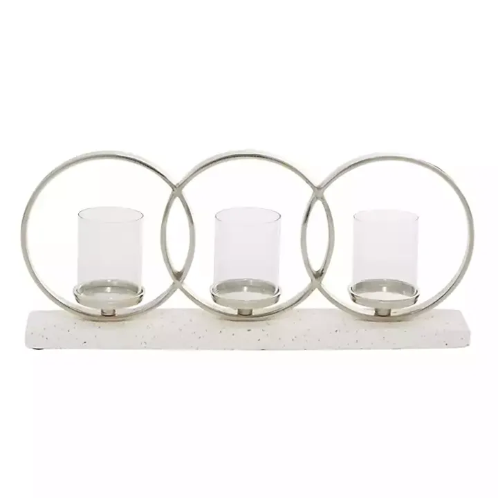 White Terrazzo Candle Holder Runner