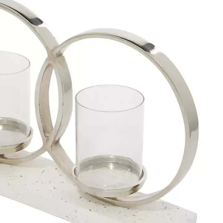 White Terrazzo Candle Holder Runner
