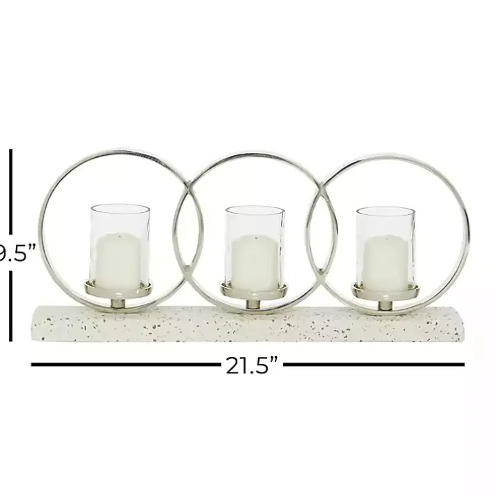 White Terrazzo Candle Holder Runner