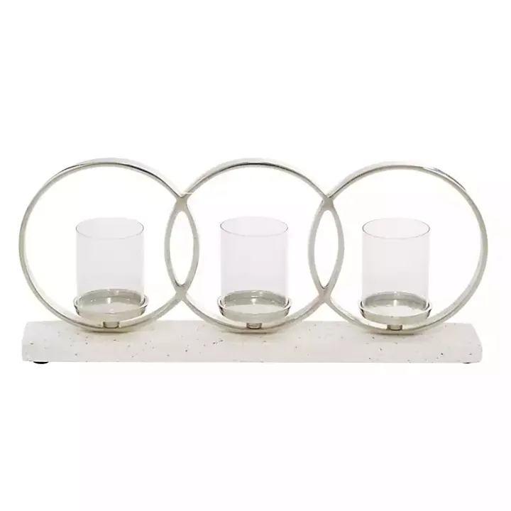 White Terrazzo Candle Holder Runner