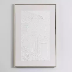 White Texture Abstract Canvas Wall Art