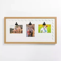 White Three Clip Scalloped Collage Picture Frame