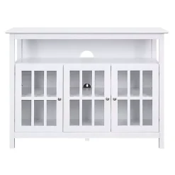 White Tiered Deluxe Cali Media Cabinet