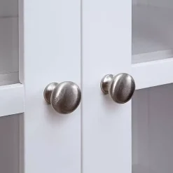 White Tiered Deluxe Cali Media Cabinet