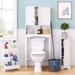 White Tiered 3-Shelf Bathroom Shelves