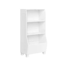 White Toy Organizer Cubby Bookshelf