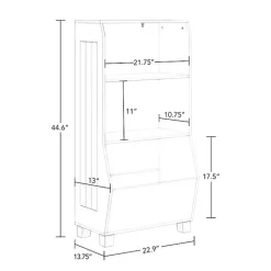 White Toy Organizer Cubby Bookshelf