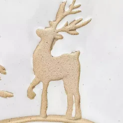 White Trees and Deer Dinner Plates, Set of 4