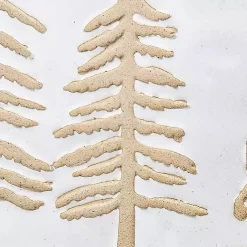 White Trees and Deer Dinner Plates, Set of 4