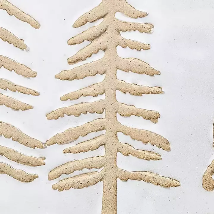 White Trees and Deer Dinner Plates, Set of 4