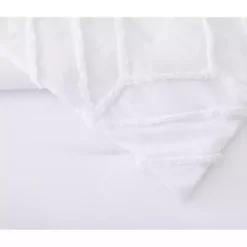 White Tufted Chenille 3-pc. King Duvet Set