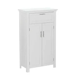 White Two-Door Top Shelf Cabinet