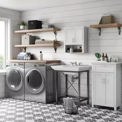 White Two-Door Top Shelf Cabinet