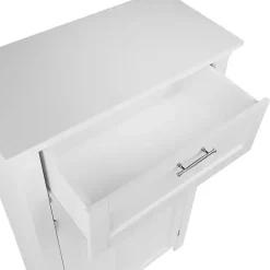 White Two-Door Top Shelf Cabinet