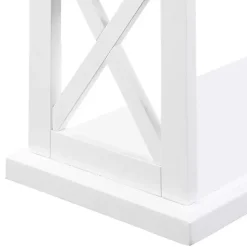 White Two-Tone Double X Sides Console Table