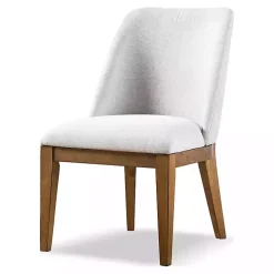 White Upholstered Cassie Dining Chairs, Set of 2