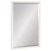 White Vintage Beaded Wall Mirror, 30 in.