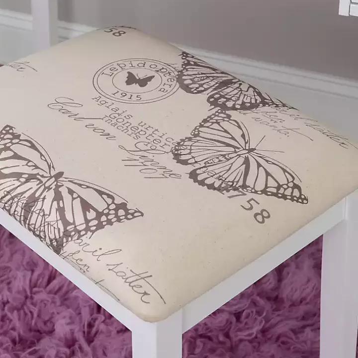 White Virginia Butterfly 2-pc. Vanity Set