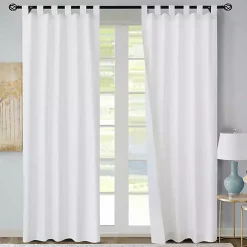 White Weathermate Blackout Curtain Panel, 95 in.