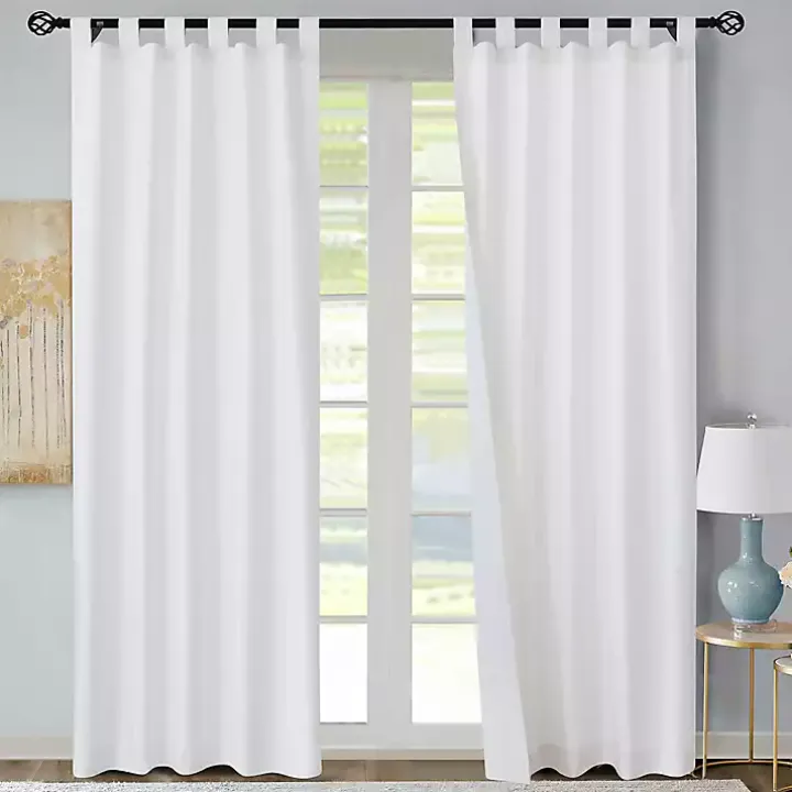 White Weathermate Blackout Curtain Panel, 95 in.