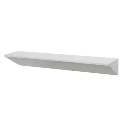 White Wedge Wood Large Floating Shelf