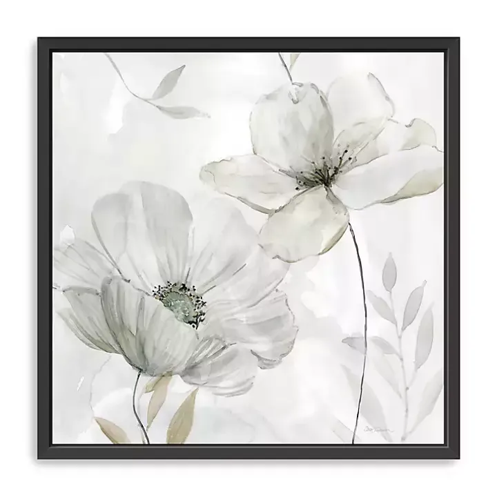 White Whispers II Framed Canvas Art Print, 22x22