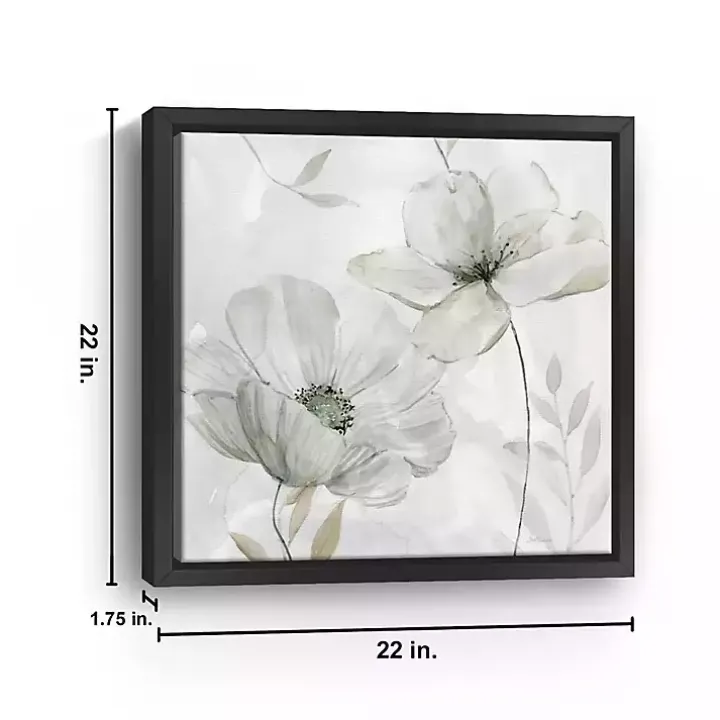 White Whispers II Framed Canvas Art Print, 22x22