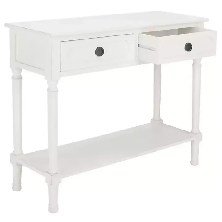 White Wood Allura Console Table