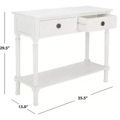 White Wood Allura Console Table