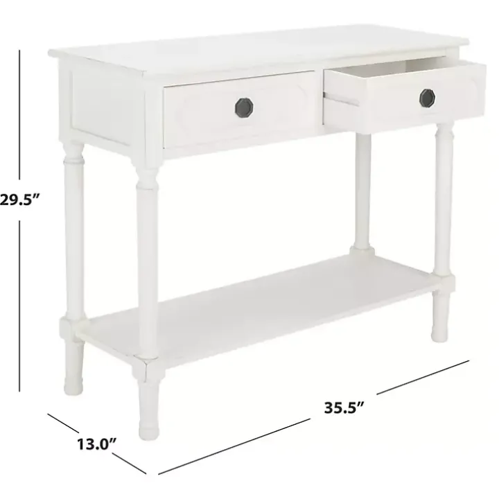 White Wood Allura Console Table