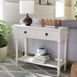 White Wood Allura Console Table