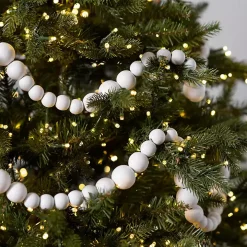 White Wood Beaded Garland