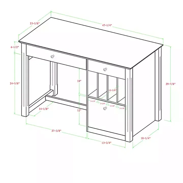 White Wood Computer Desk