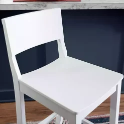 White Wood Devin Counter Stools, Set of 2