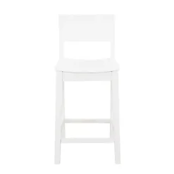 White Wood Devin Counter Stools, Set of 2