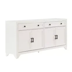 White Wood 4-Door Sideboard Cabinet