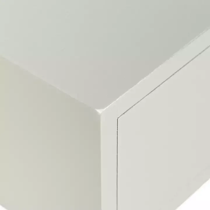 White Wood 1-Drawer Arthur Accent Table