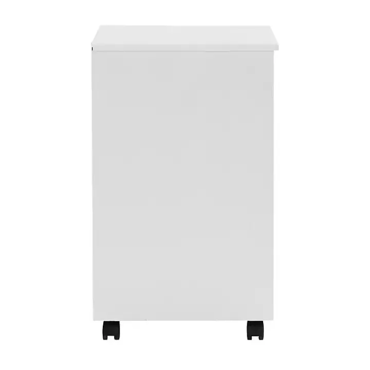 White Wood 6-Drawer Cary Storage Cart