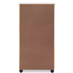 White Wood 8-Drawer Cary Storage Cart