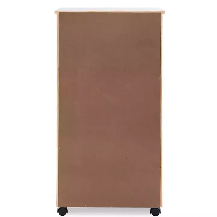 White Wood 8-Drawer Cary Storage Cart