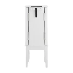 White Wood 4-Drawer Elena Jewelry Armoire